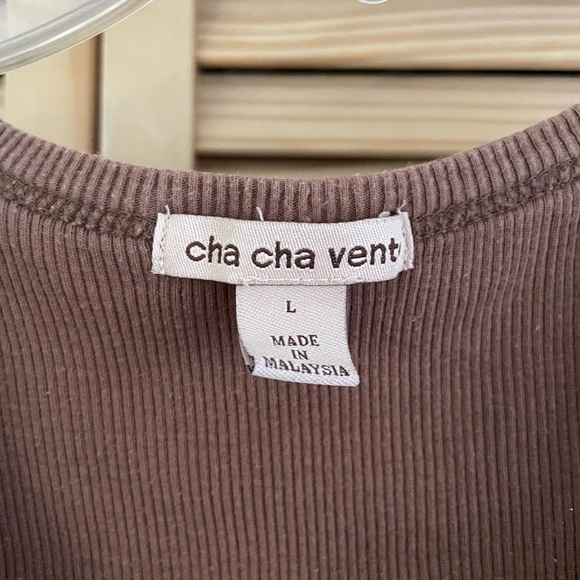 Cha cha vent y2k sleeveless brown top large - Picture 3 of 3